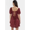 Kısa Kollu Çiçekli Mini Elbise  Viskoz Skater Rahat Yazlık Trend Tasarım Modern Stil