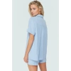 Kısa Kollu Oversize Keten Karışımlı Şort Takım Plaj ve Günlük Kullanım İçin