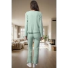 Kışlık 2li Pijama Takımı Pamuk Karışımlı Hırka ve Pantolon Uzun Ömürlü Dayanıklı Malzeme
