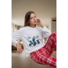 Kışlık Penguen Desenli %100 Pamuk Pijama Takımı Rahat ve Sıcak Profesyonel Görünüm Konforlu Kesim