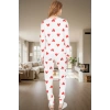 Kışlık Rahatlık 2li Kalpli Örme Pijama Takımı %100 Pamuk Mükemmel Uyum Özenle Seçilmiş