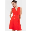 Kolsuz Finike Dokuma Mini Elbise 88% Polyester 12% Elastan Trend Tasarım