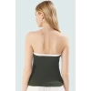 Kolsuz Fitted Bluz Renk Bloklu Desen ve Pamuklu Kumaş Rahat Kullanım Kaliteli İşçilik