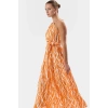 Kolsuz Halter Yaka Çok A line Maxi Elbise Yaz İçin Şık ve Rahat Modern Stil Yüksek Kalite