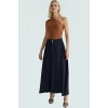 Kolsuz Örme Bluz Asimetrik Yaka Fitted Büzgü ve Drape Detaylar Rahat Kalıp Uzun Ömürlü