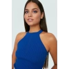 Kolsuz Triko Bluz 100% Akrilik Halter Yaka Regular Kesim Cepsiz Mükemmel Uyum