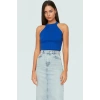 Kolsuz Triko Bluz 100% Akrilik Halter Yaka Regular Kesim Cepsiz Mükemmel Uyum