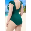 Konforlu Kaplı Derin V Yaka Rahat Kesim Büyük Beden Mayo Plus Size