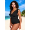 Konforlu Modern Büyük Beden Mayo Klora Dayanıklı Plus Size Plaj Ve Havuz İçin
