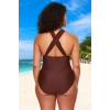 Konforlu Modern Çapraz Büyük Beden Mayo Her Bedende Şıklık Plus Size Plaj Ve Havuz İçin