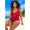 Konforlu Plus Size Mayo Tasarım Büyük Beden Esnek Kumaş Plaj Ve Havuz İçin Şık Detaylı
