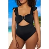 Konforlu Plus Size Mayo Tasarım Büyük Beden Esnek Kumaş Plaj Ve Havuz İçin Şık Detaylı