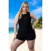 Konforlu Plus Size Mayo Tasarım Büyük Beden Yüksek Konfor UV Korumalı Esnek Kumaş