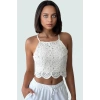 Kroşe Detaylı Pamuklu Dokuma Bluz Regular Kalıp Kolsuz Yazlık Rahat Kullanım Modern Stil