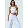 Kroşe Detaylı Pamuklu Dokuma Bluz Regular Kalıp Kolsuz Yazlık Rahat Kullanım Modern Stil