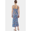 Maxi Elbise Çiçekli Desenli Bodycon Kalıp 94 Polyester 6 Elastan Yazlık Uzun Ömürlü Rahat Ve Şık