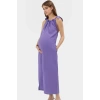 Maxi Modal Elbise Düz Kesim Halter Yaka Günlük Yazlık Giysi Modern Stil Konforlu