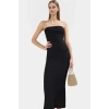 Maxi Örme Elbise Straplez Bodycon Astarl? 98% Polyester Yazlık Premium Kalite Uzun Ömürlü