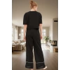 Melanj Örme Pijama Takımı Unicorn Baskı Pamuklu Rahat Seçkin Malzeme Ve Şık