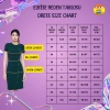 Midi Boy A Kesim Çiçek Desenli Polyester Elastan Elbise Profesyonel Görünüm Seçkin Malzeme