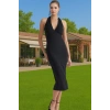 Midi Boy Elbise Vücut Şekillendirici Tasarım Polyester Elastan Premium Kalite Seçkin Malzeme