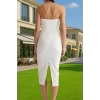Midi Boy Elbise Vücut Şekillendirici Tasarım Polyester Elastan Premium Kalite Seçkin Malzeme