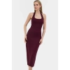 Midi Elbise Esnek Örme Kumaş Bodycon Kalıp Günlük Stil Kaliteli İşçilik Seçkin Malzeme
