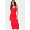 Midi Elbise Esnek Örme Kumaş Bodycon Kalıp Günlük Stil Kaliteli İşçilik Seçkin Malzeme