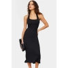 Midi Elbise Esnek Örme Kumaş Bodycon Kalıp Günlük Stil Kaliteli İşçilik Seçkin Malzeme
