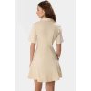Mini Elbise Gabardin Dokuma Belden Açılan Dikiş Yazlık Rahat Günlük Kullanım İçin