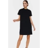 Mini Krep Elbise Shift Kalıp Cep Detaylı Polyester Kumaş Günlük Stil Şık Görünüm Uzun Ömürlü