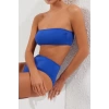 Moda Leopar Atma Kap Straplez Yüksek Bel Hipster Yeşil Straplez Yüksek Bel Hipster Bikini Takımı
