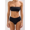 Moda Leopar Atma Kap Straplez Yüksek Bel Hipster Yeşil Straplez Yüksek Bel Hipster Bikini Takımı
