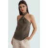Modal Halter Yaka Bluz Rahat Kesim Yazlık Ve Şık Konforlu