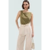Modal Polyester Bluz Regular Kalıp Asimetrik Yaka Günlük Kullanım Premium Kalite