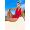 Modern Halter Mayo Klora Dayanıklı Havuz Mayosu Şık Detaylı Su Sporu Kıyafeti Swimsuit