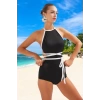 Modern Halter Mayo Plaj Ve Havuz İçin Yüzme Mayosu UV Korumalı Yaz Koleksiyonu Swimsuit