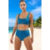 Modern Parlak Bikini Takımı Esnek Kumaş Su Sporları İçin Özel Tasarım Hızlı Kuruyan
