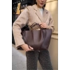 Modern Tote Çanta Geniş Hacimli Suni Deri Günlük Ofis Kullanımı Özel Tasarım Günlük Kullanım İçin