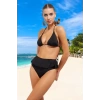Modern Üçgen Bikini Takımı Hızlı Kuruyan Şık Detaylı UV Korumalı Klora Dayanıklı