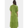 Nakışlı Maxi Elbise Pamuklu Polyester Dokuma Yazlık Günlük Trend Tasarım Seçkin Malzeme