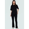 Nefes Alabilir Pamuk Örme T shirt ve İspanyol Paça Pantolon Takımı Konforlu Kesim Trend Tasarım