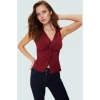 Nefes Alan Örme Bluz Polo Yaka Fitted Yaz Koleksiyonu Rahat Ve Şık Günlük Kullanım İçin