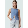 Nefes Alan Pamuklu Bluz Düğmeli Fitted Asimetrik Yazlık Modern Stil Özel Tasarım Uzun Ömürlü