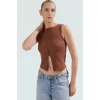 Nefes Alan Pamuklu Bluz Düğmeli Fitted Asimetrik Yazlık Modern Stil Özel Tasarım Uzun Ömürlü