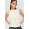 Nefes Alan Pamuklu Bluz Düğmeli Fitted Asimetrik Yazlık Modern Stil Özel Tasarım Uzun Ömürlü