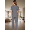 Nefes Alan Pamuklu Pijama Takımı Regular Kalıp Cep Detaylı Yüksek Kalite