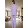 Nefes Alan Pamuklu Pijama Takımı Regular Kalıp Cep Detaylı Yüksek Kalite