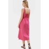 Nefes Alan Pamuklu Polyester Midi Elbise Belden Rahat Günlük Profesyonel Görünüm