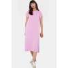 Nefes Alan Pamuklu T shirt Elbise Midi Boy Cep Detaylı Modern Stil Zarifane Tasarım